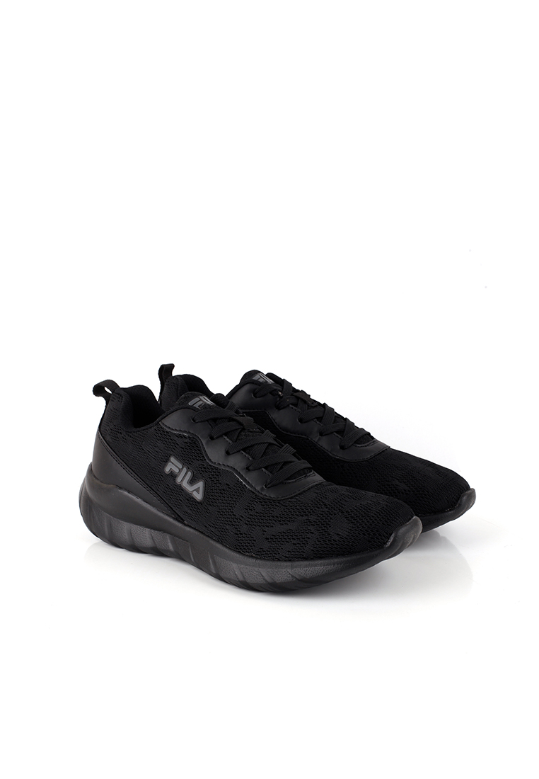 fila all black shoes womens